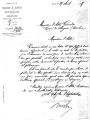 Lettre de la Cie PLM à l'abbé Grimaud curé de Sorgues pour l'organisation d'un train de pèlerinage en 1897