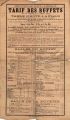 Tarif des buffets du PLM (1 mars 1899)