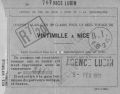 2ème classe Vintimille-Nice de 1925